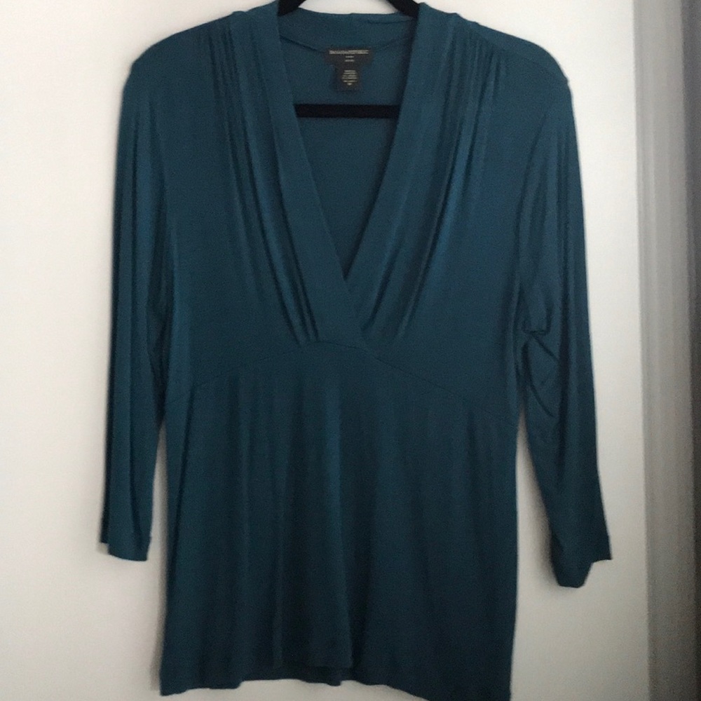 Dark turquoise knit blouse